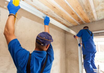 installation of the garage door